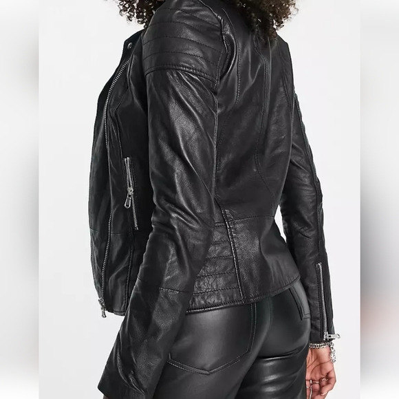 NWT BARNEY'S | Moto Genuine Leather Jacket - Picture 11 of 16